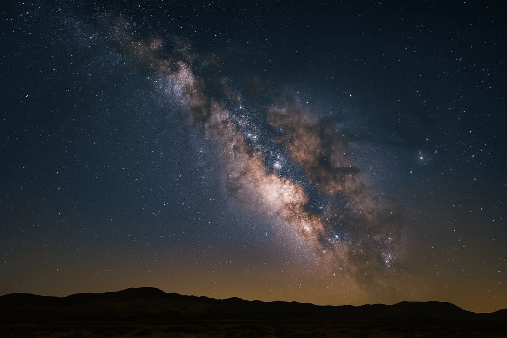 estrella parpadeando en el cielo nocturno