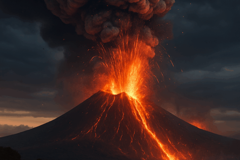 El Vesubio en erupción, uno de los volcanes más peligrosos del mundo, con el potencial de arrasar Nápoles y sus alrededores