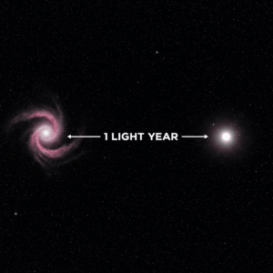 La inmensidad del universo se mide con el año luz, la distancia que la luz viaja en un año terrestre. Esta imagen ilustra visualmente la vastedad de un solo año luz, un concepto fundamental para comprender las distancias entre estrellas y galaxias
